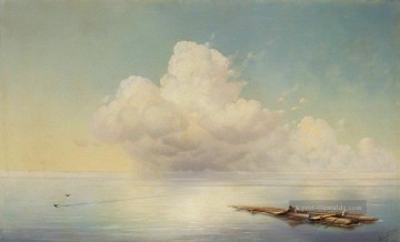  russisch - Wolke über dem ruhigen Meer 1877 Verspielt Ivan Aiwasowski russisch